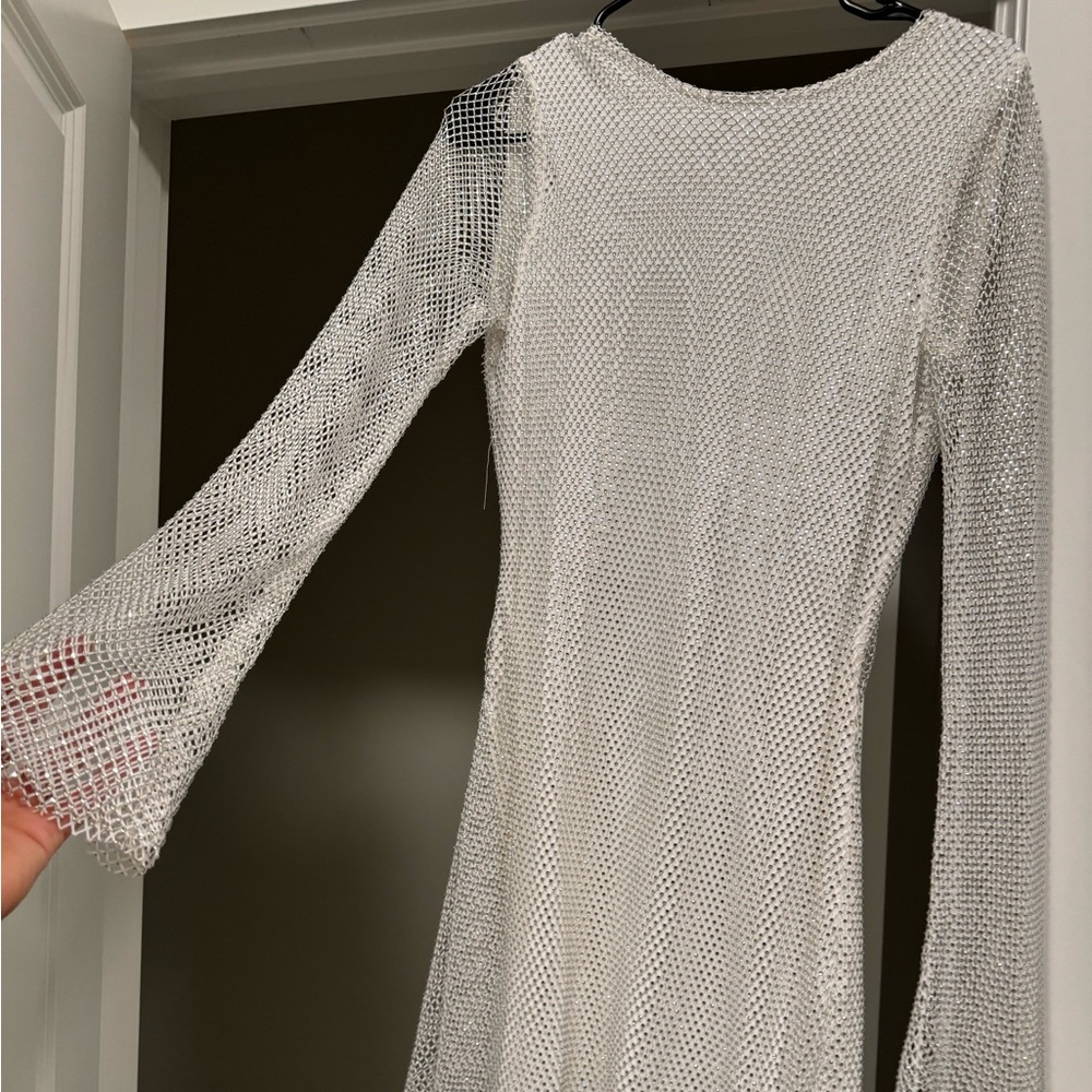 12th Tribe Sequined White Dress WORN ONCE size small
